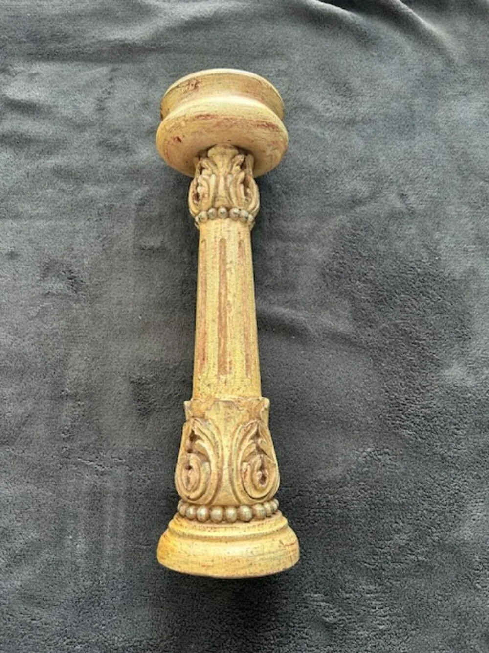 Ornate Mexican Fluted Column Pillar Candlestick Candle Holder